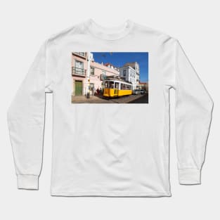 Tram in Alfama, Lisbon, Portugal Long Sleeve T-Shirt